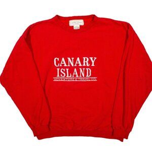 Vintage 90s Canary Island Adventure & Travel Co Embroidered Sweatshirt Medium